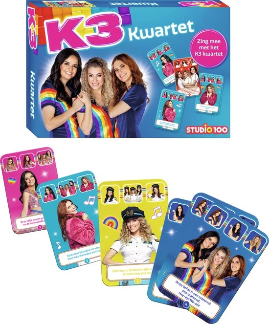 K3 Kaartspel - Kwartet - 36 Kaarten 6 K3 Kaartspel - Kwartet - 36 Kaarten - Afbeelding 4