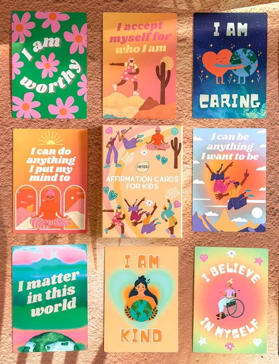 IMYOGI Positieve Bevestigingen Kaarten Voor Kinderen - Kindercadeautje Voor Kinderen - Positive Affirmation Cards For Kids - Yoga Mat Accessoires - Kerstcadeau - Kaartspel 10 IMYOGI Positieve Bevestigingen Kaarten Voor Kinderen - Kindercadeautje Voor Kinderen - Positive Affirmation Cards For Kids - Yoga Mat Accessoires - Kerstcadeau - Kaartspel - Afbeelding 8