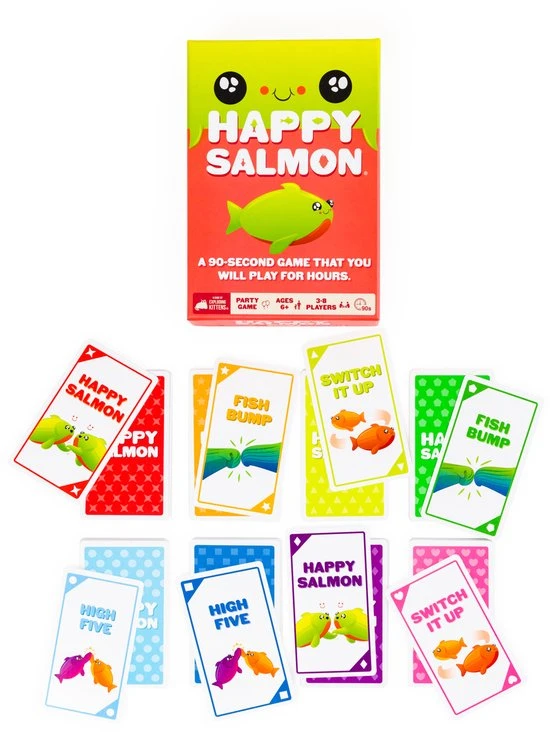 Exploding Kittens Happy Salmon - Engelstalig Kaartspel 6 Exploding Kittens Happy Salmon - Engelstalig Kaartspel - Afbeelding 4