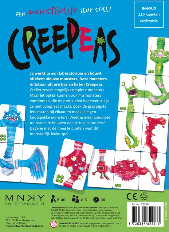 MNKY Entertainment Creepeas - Kaartspel 7 MNKY Entertainment Creepeas - Kaartspel - Afbeelding 5