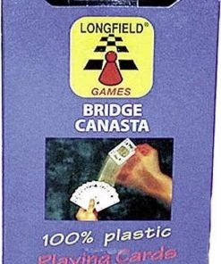 Longfield Darts LONGFIELD 100% PLASTIC PLAYING CARDS NORMAL 4 INDEX ENGLISH PATTERN
