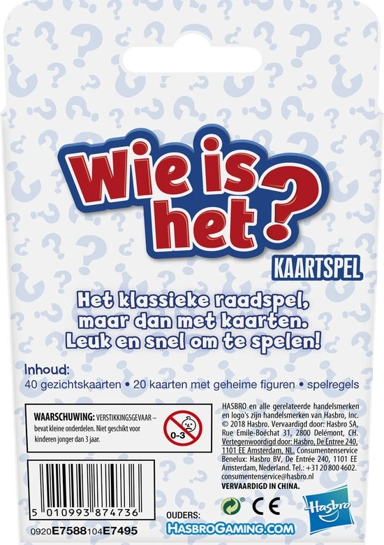 Hasbro Gaming Wie Is Het - Kaartspel 7 Hasbro Gaming Wie Is Het - Kaartspel - Afbeelding 5