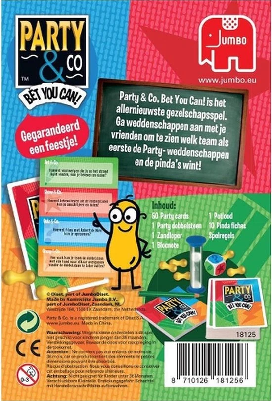 Jumbo Party & Co Bet You Can - Gezelschapsspel - Kaarten - Bordspel - Familie - Familiespel - Vrienden 6 Jumbo Party & Co Bet You Can - Gezelschapsspel - Kaarten - Bordspel - Familie - Familiespel - Vrienden - Afbeelding 4