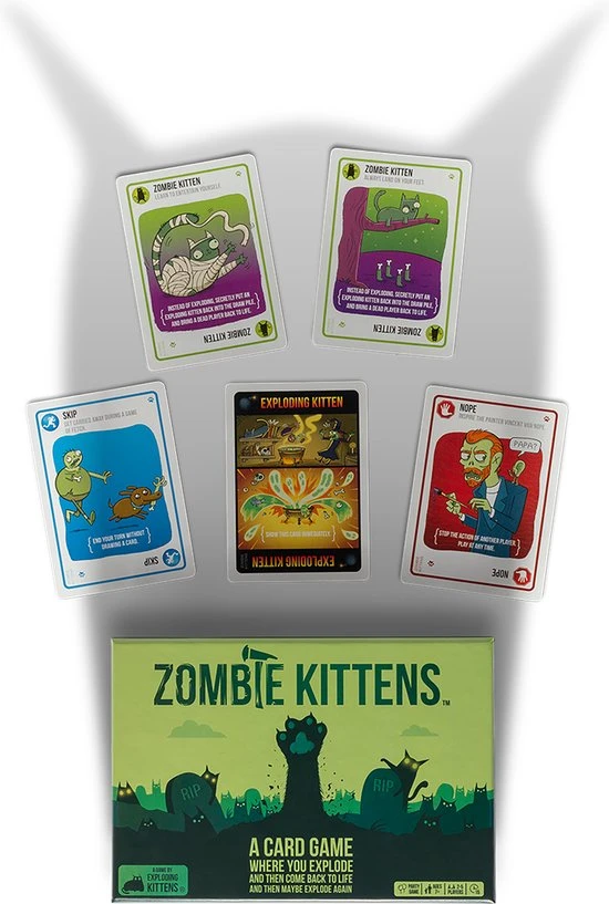 Exploding Kittens Zombie Kittens - Engelstalig Kaartspel 7 Exploding Kittens Zombie Kittens - Engelstalig Kaartspel - Afbeelding 5