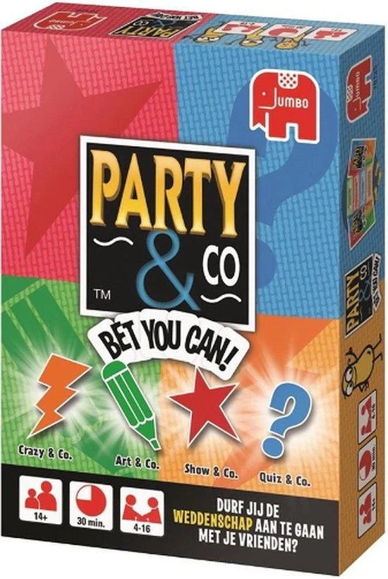 Jumbo Party & Co Bet You Can - Gezelschapsspel - Kaarten - Bordspel - Familie - Familiespel - Vrienden 4 Jumbo Party & Co Bet You Can - Gezelschapsspel - Kaarten - Bordspel - Familie - Familiespel - Vrienden - Afbeelding 2