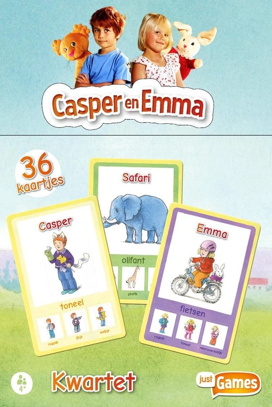 Just Games Kwartet Casper En Emma 4 Just Games Kwartet Casper En Emma - Afbeelding 2