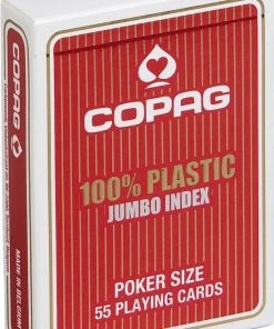 Plastic Speelkaarten Rood Jumbo Index - Copag