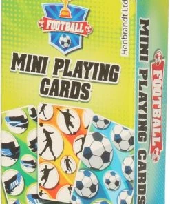 Merkloos Mini Voetbal Thema Speelkaarten 6 X 4 Cm In Doosje Van Karton - Handig Formaatje Kleine Kaartspelletjes